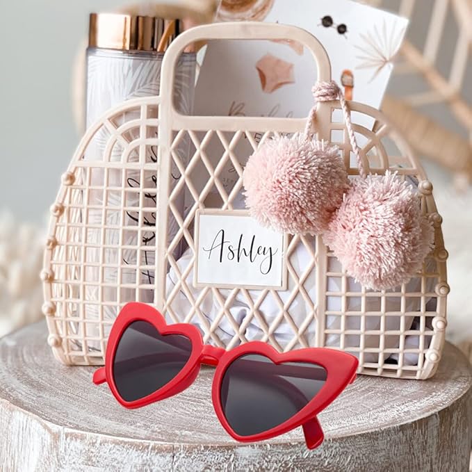 Bachelorette Party Favor Sunglasses 6 Pack, Retro Cat Eye Heart Sunglasses - Image 5