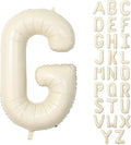 40 Inch Letter Balloons G, Big Custom A-Z Alphabet Foil Name Balloon Cream White by KAINSY
