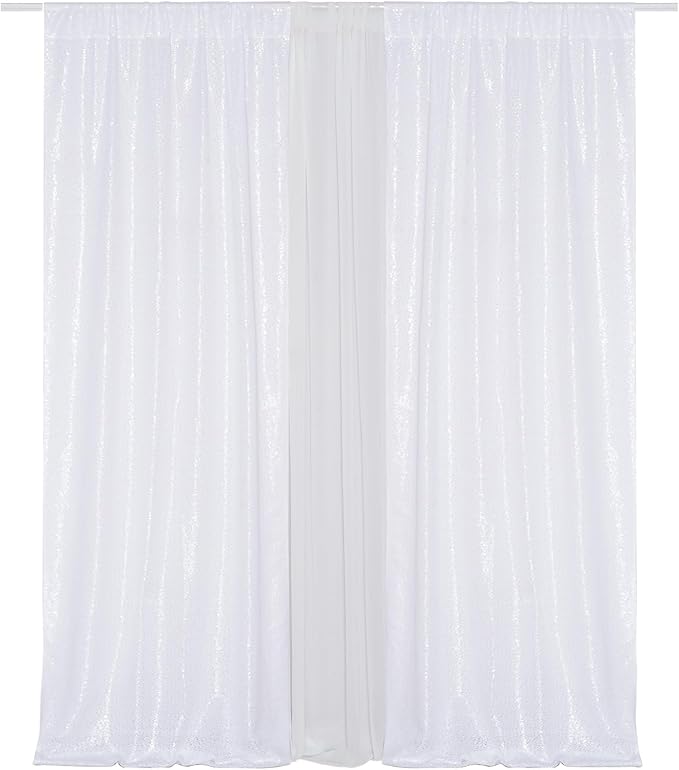 Eternal Beauty 4 PCS Sequin Backdrop Curtain, Sequin Wedding Backdrop - Image 4