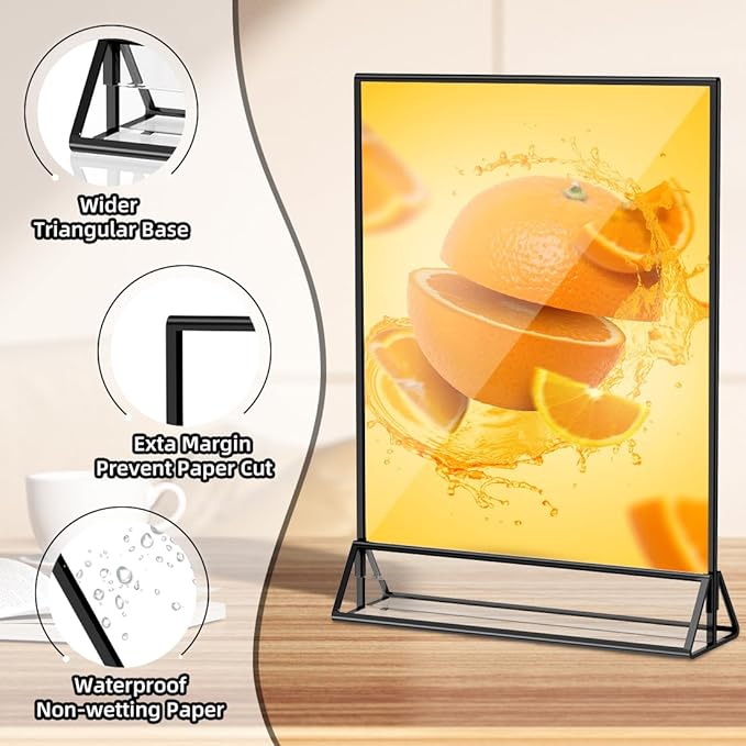 Acrylic Sign Holder 8.5X11 Clear Sign Holder, Double Sided Flyer Holder - Image 3