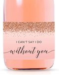 Andaz Press Mini Champagne Wine Bottle Labels, I Can'T Say I Do Without You by AndazPress