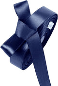 5/8 Inch Navy Blue Satin Ribbon 50 Yards Solid Fabric Ribbons by Celadora