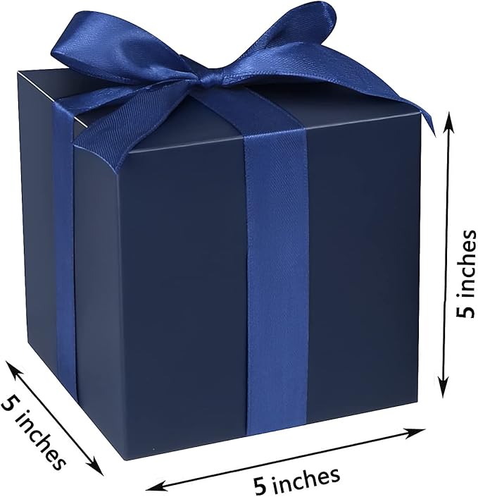 COTOPHER Small Gift Boxes 25 Pack 5x5x5 inches Blue Gift Boxes - Image 5