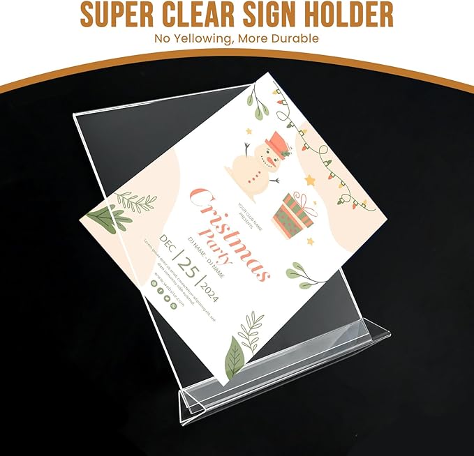 9 Pack Acrylic Sign Holder 8.5x11 Inch, Double Sided Clear Flyer Display Stand - Image 9