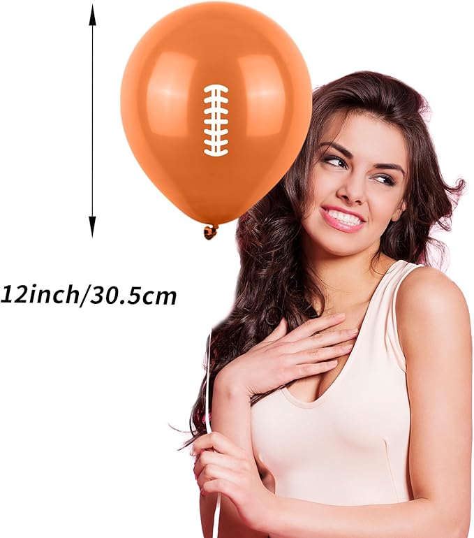 12 Inch Football Printed Party Balloons - Image 4