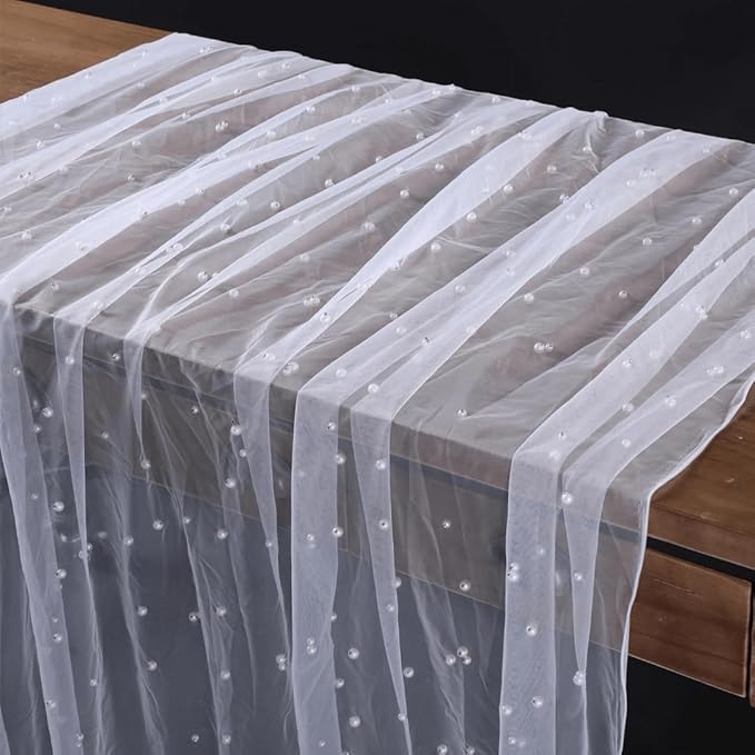 EHLDekol Pearl Table Cloth Elegant Polyester Table Runner - Image 6