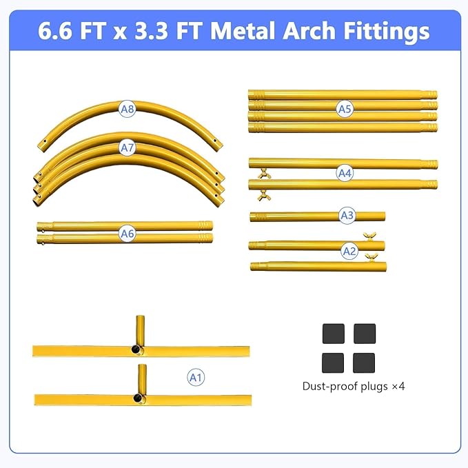 6.6 ft Arch Backdrop Stand, Metal Wedding Arch Stands - Image 9