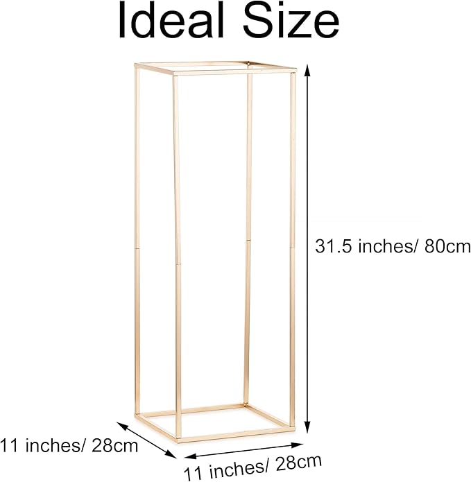 Gold Flower Stand for Table: 31.5” Tall Centerpiece Stand for Wedding Table - Image 6