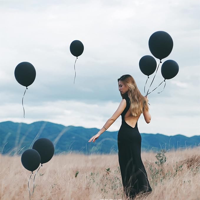 KAWKALSH Black Balloon Arch Kit 111Pcs 18 12 5 Inch Latex Party Balloons Garland - Image 6