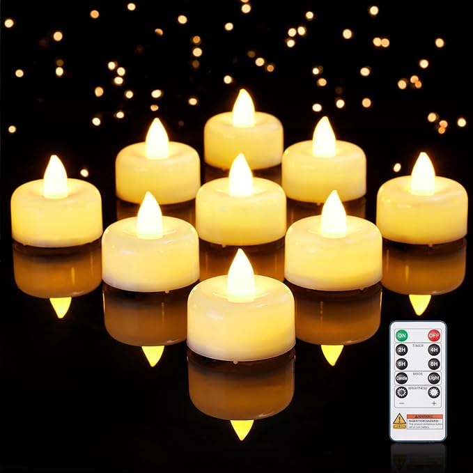 Amagic 12 Pack Remote Candles, Tea Lights by AMAGIC