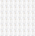 48 Pack White Unscented Clear Glass Filled Votive Candles. Hand Poured Wax by YOROXRG