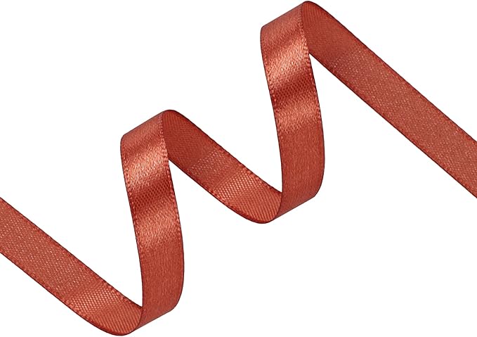 Copper Satin Ribbon 3/8 inch X Continuous 25 Yards, Single Face Polyester - Image 2