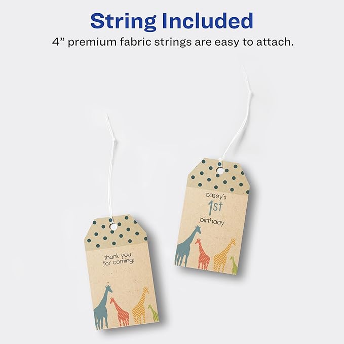 Avery Kraft Brown Banner Tags, Sure Feed Technology, Laser/Inkjet Printable - Image 4
