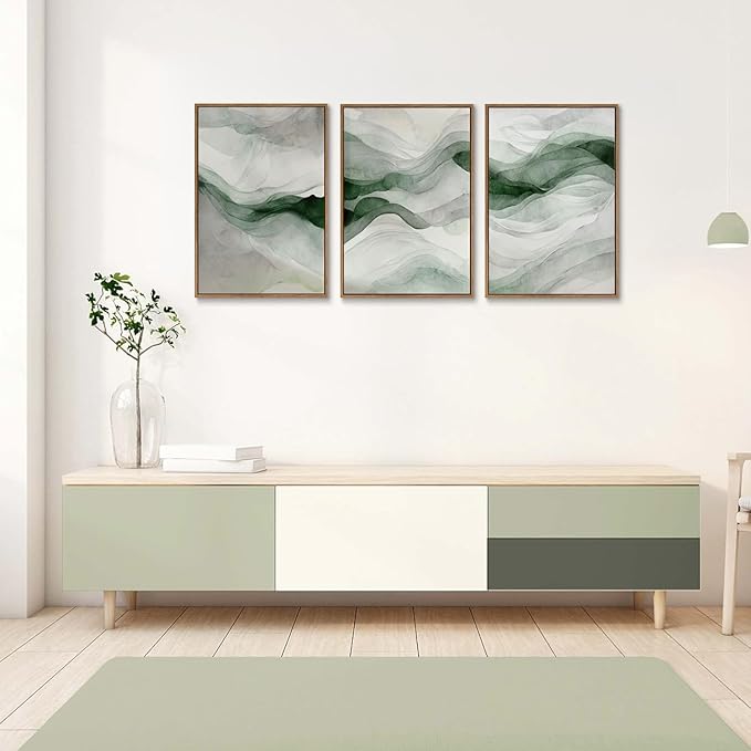 myusuar 3 Piece Large Abstract Framed Wall Art - Image 2