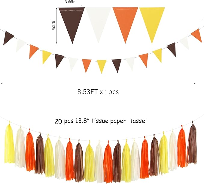 Brown-Orange Yellow Baby-Shower Party Decorations - Image 2