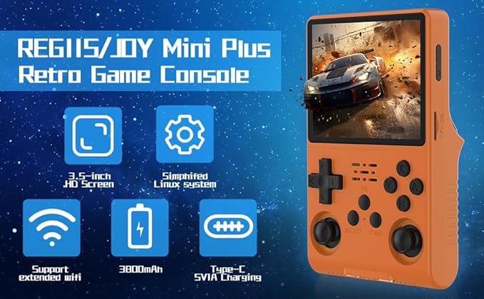 FVBADE R40S PRO Handheld Game Console 3.5 inch IPS Screen Mini Retro Console - Image 6
