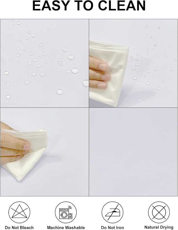 Fokitut 2 Pack Waterproof Rectangle Tablecloth, 60x102 Inch, Stain Resistant - Image 2