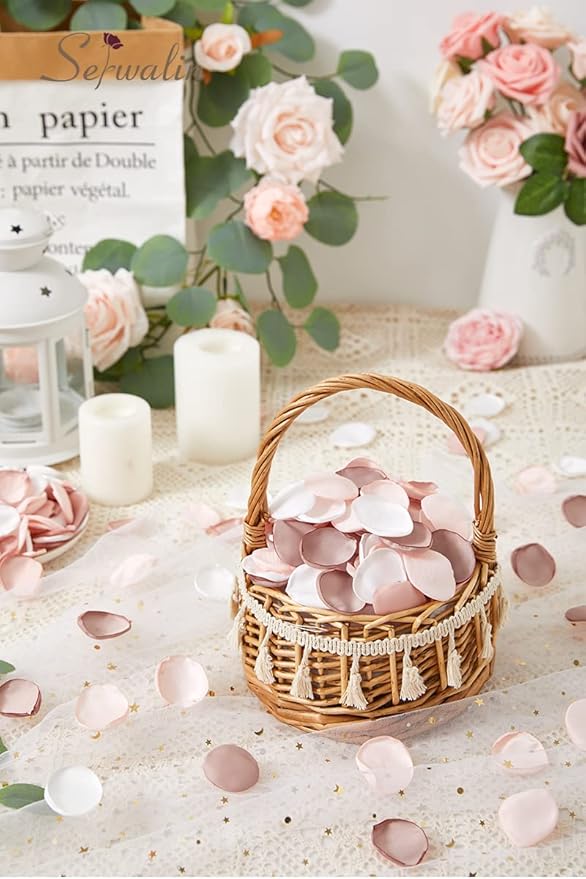 Serwalin 300Pcs Silk Rose Petals Artificial Flower Petals - Image 2