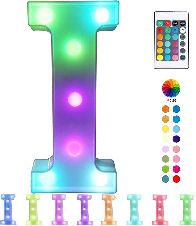Pooqla Colorful LED Marquee Letter Lights by Pooqla