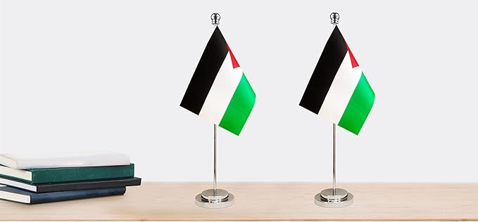 Palestine Palestinian Deluxe Desk Flag Set Small Mini Miniature Palestine - Image 6