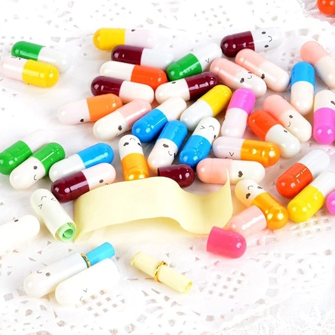 200 Pcs Tiny Love Message Capsule Letter in a Bottle Cute Love Friendship Half - Image 5