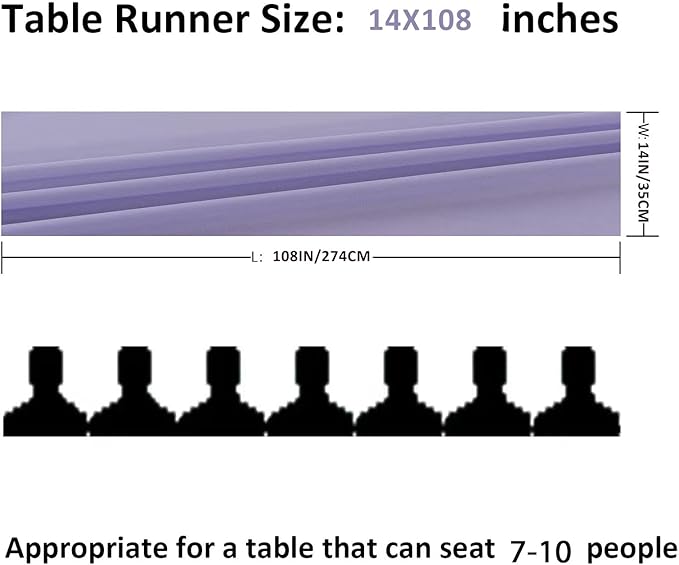 6Pack 9ft Chiffon Table Runner 14x108 Inch Sheer Romantic Table Runner - Image 2