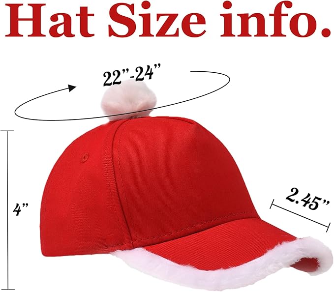 Christmas Santa Baseball Hat Santa Claus Costume hat - Image 2