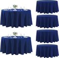 Fokitut 6 Pack Round Tablecloth, 108 Inch, Stain Resistant and Wrinkle by Fokitut