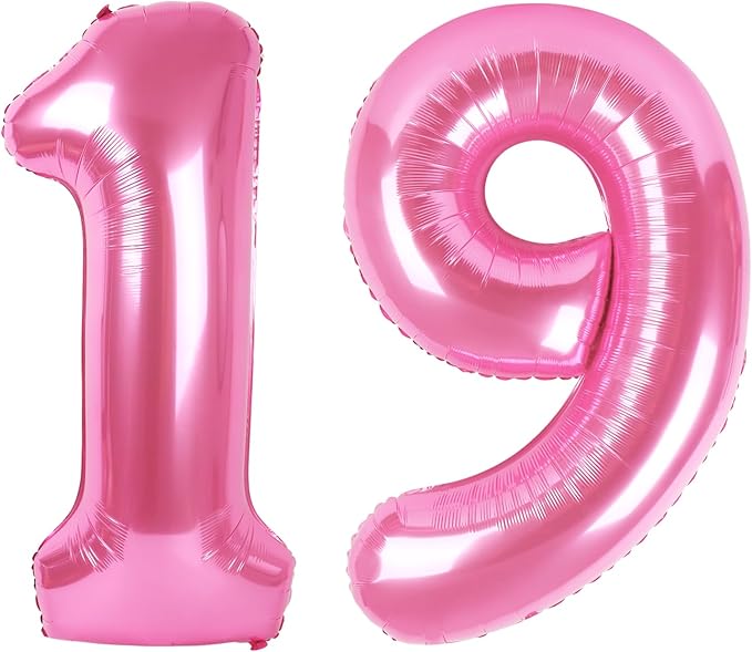 number pink 19 balloon by Upgesy