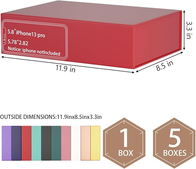 Gift Boxes 11.9" x 8.5" x 3.3" - Image 2