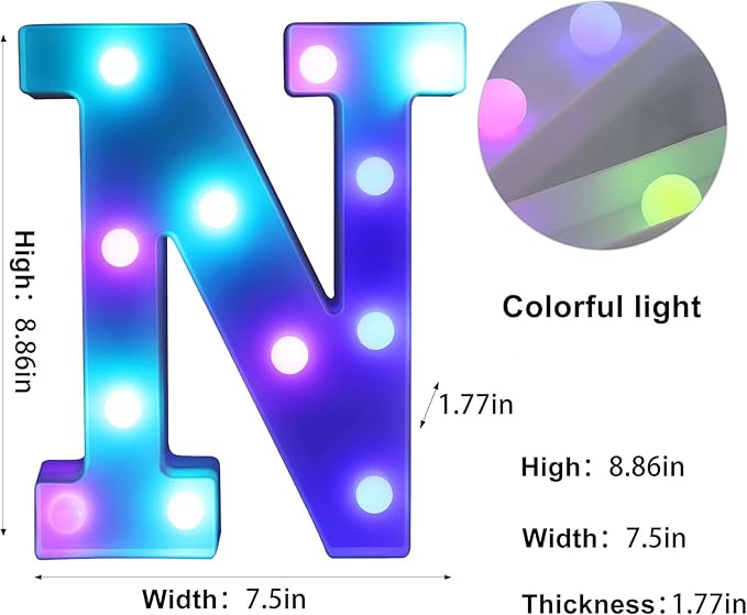 Foaky Colorful LED Letter Lights - Image 7