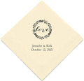 Weddingstar Personalized Printed Paper Napkins 3-Ply 50 Pack by WEDDINGSTAR