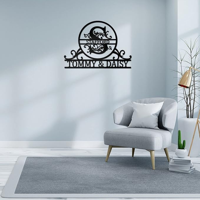 Personalized Metal Name Sign – Custom Last Name & Monogram Wall Décor - Image 7