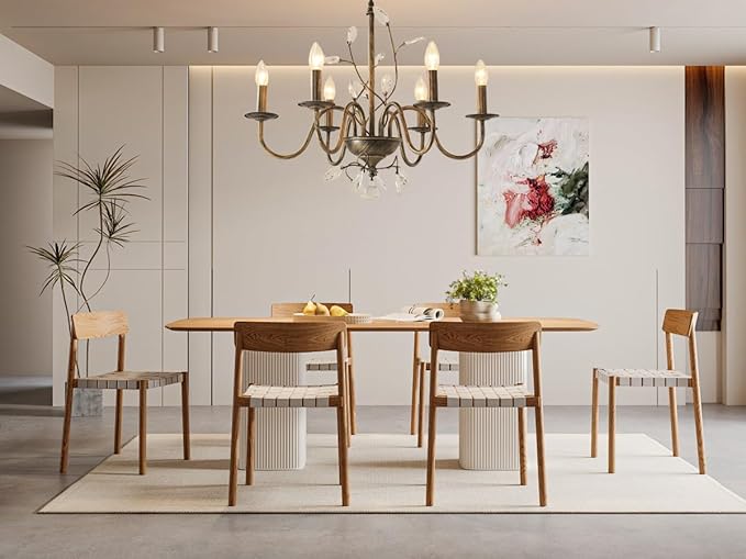 Farmhouse Crystal Chandelier, 26 Inch Modern Flower Branch Oil-Rubbed Bronze - Image 3