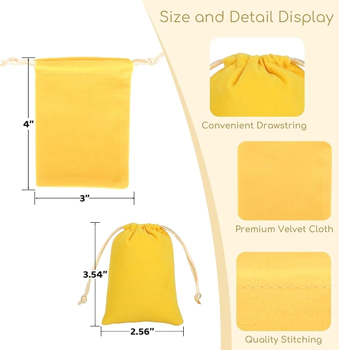 Velvet Drawstring Jewelry Bag, 3x4 Dice Bag, - Image 2