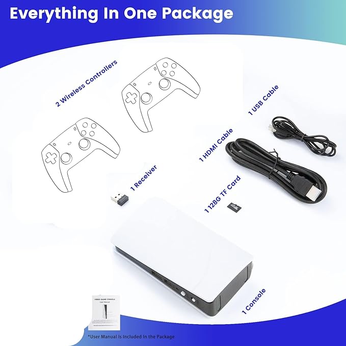 Wireless Emulator Retro Game Console, 40000+ Video Games 128GB Built in - Image 3