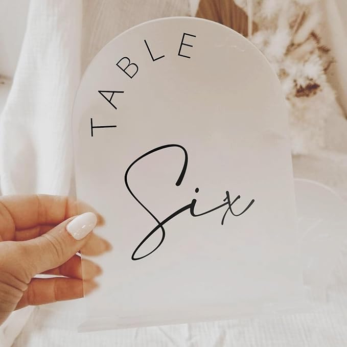 JINMURY Frosted Arch Wedding Table Numbers 1-30 - Image 2