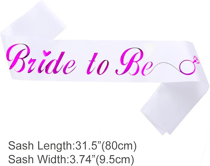 KETAOO Bride to Be Sash, Hot Pink Bachelorette Sash - Image 3