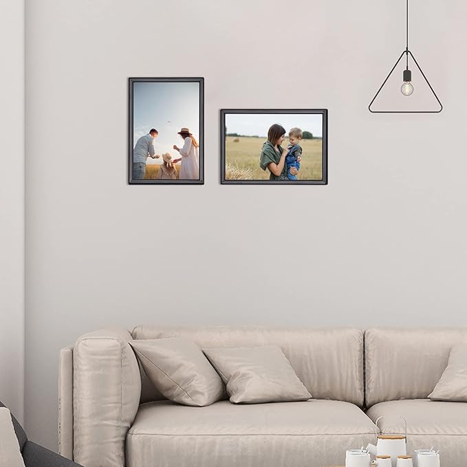3.5x5 Picture Frame Matte Black Modern Simple Thin Aluminum Metal Photo Frame - Image 6