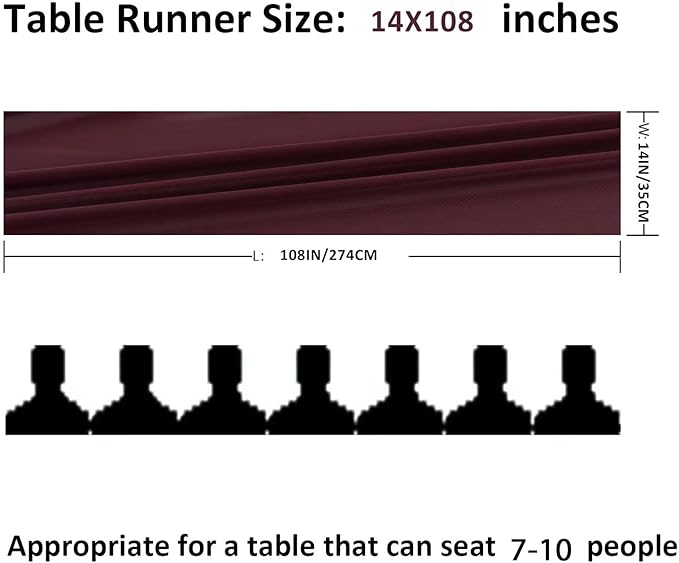 6Pack 9ft Chiffon Table Runner 14x108 Inch Sheer Romantic Table Runner - Image 2