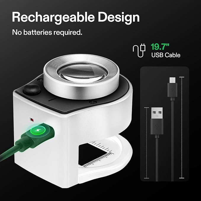 VIVOSUN 30X Rechargeable Loupe, Portable Mini Magnifier, Desktop Magnifying - Image 4