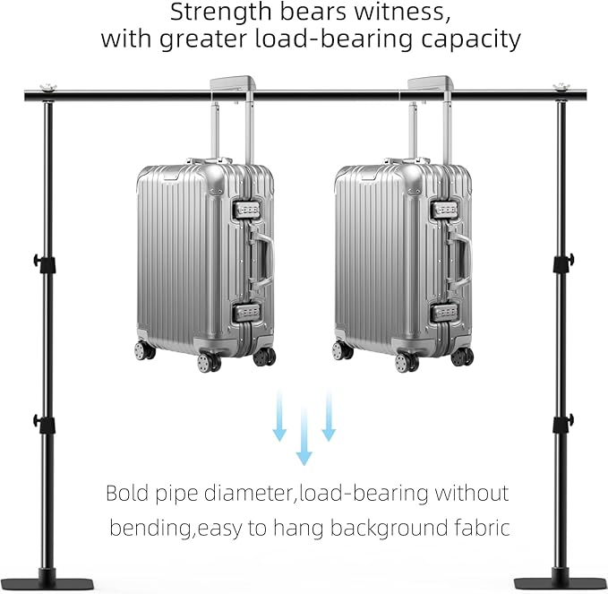 Pipe and Drape Backdrop Stand Kit, 6.5ft x 10ft Adjustable Photo Background - Image 4