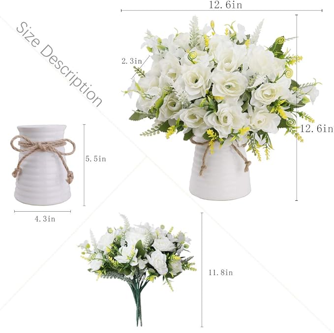 LESING Artificial Flowers with Vase - Image 4