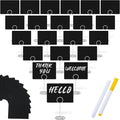 TecUnite 24 Pack Mini Chalkboard Signs, Tabletop Blackboard Signs Name Tags by TecUnite