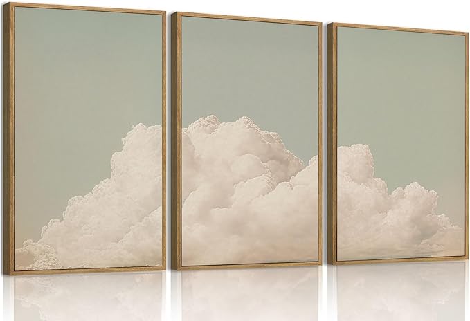 myusuar 3 Piece Large Modern Abstract Canvas Framed Wall Art by Unknown