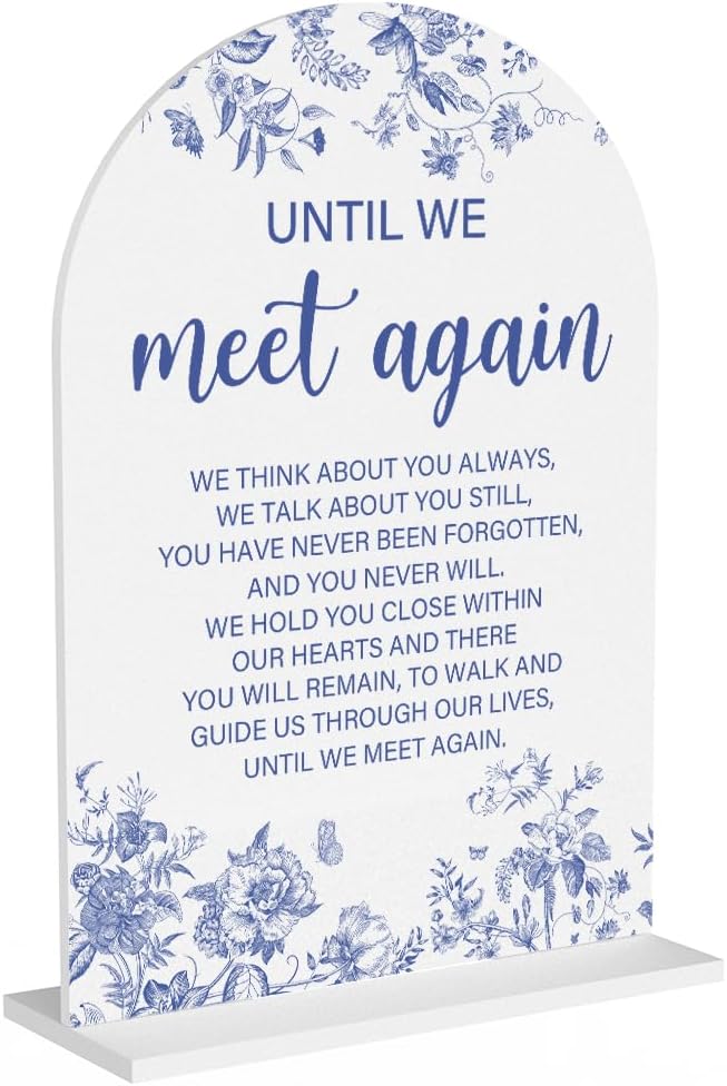Acrylic Wedding Signs, Dusty Blue Wedding Decor, Until We Meet Again Signs by KongMoTree