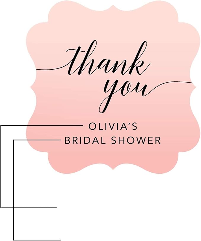 Andaz Press Personalized Blush Pink Rose Elegant Party Collection, Fancy Frame - Image 6