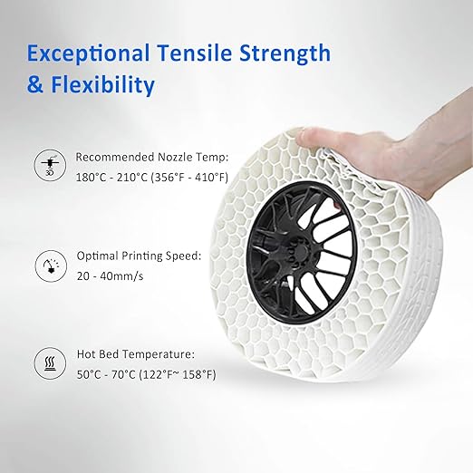 Geeetech TPU Filament 1.75mm – 95A Flexible 3D Printer Filament - Image 5
