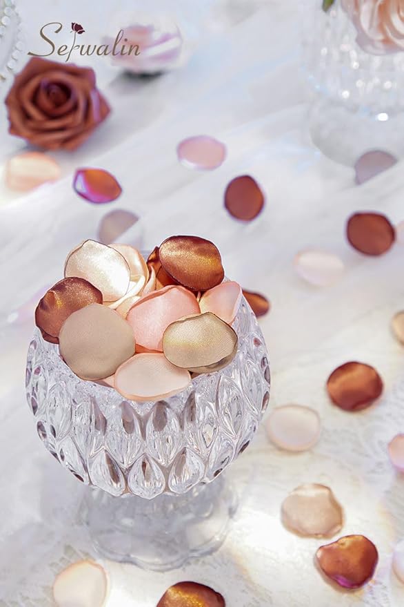 Serwalin 300Pcs Silk Rose Petals Artificial Flower Petals - Image 3