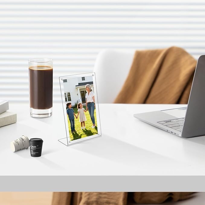 6 Pack Acrylic Picture Frame 5x7 inch, Magnetic Photo Frames, Standing Photo - Image 4